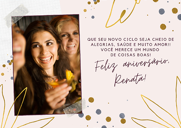 ADICIONAL - Cartão De Aniversário | Com Foto Personalizada