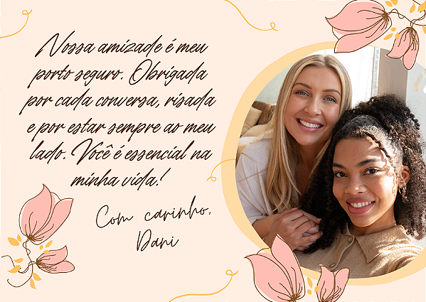 ADICIONAL - Cartão Amizade | Com Foto Personalizada