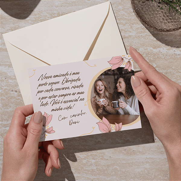 💌 ADICIONAL - Cartão Amizade 1 | Com Foto Personalizada