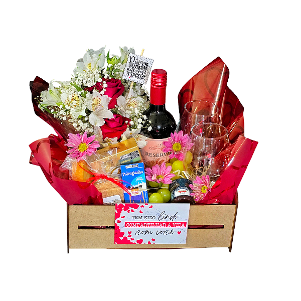 Cesta Bellarouge - Queijo e Vinho