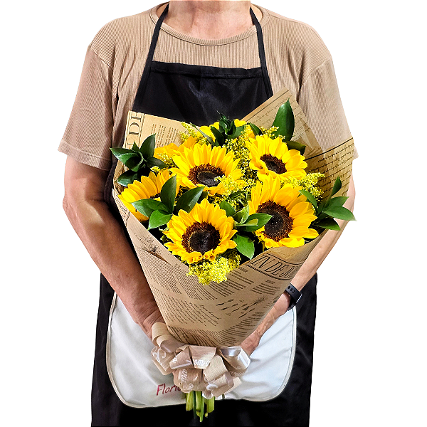 Buquê Auraluz - 7 Girassois