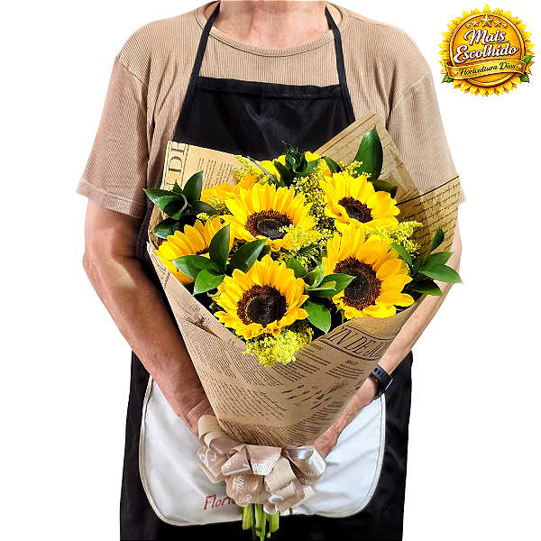 Buquê Auraluz - 7 Girassois