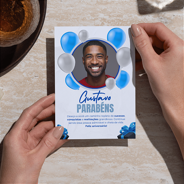 🎉 ADICIONAL - Cartão De Aniversário 2 | Com Foto Personalizada