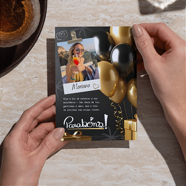 🎉 ADICIONAL - Cartão De Aniversário 3 | Com Foto Personalizada