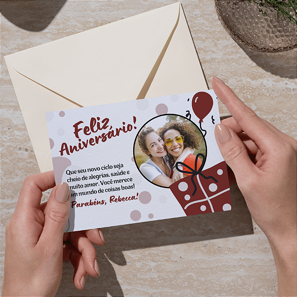 🎉 ADICIONAL - Cartão De Aniversário 5 | Com Foto Personalizada