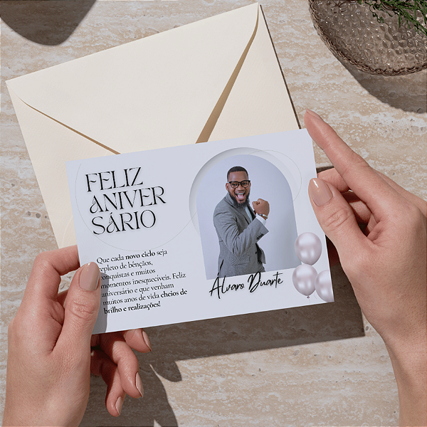 🎉 ADICIONAL - Cartão De Aniversário 6 | Com Foto Personalizada