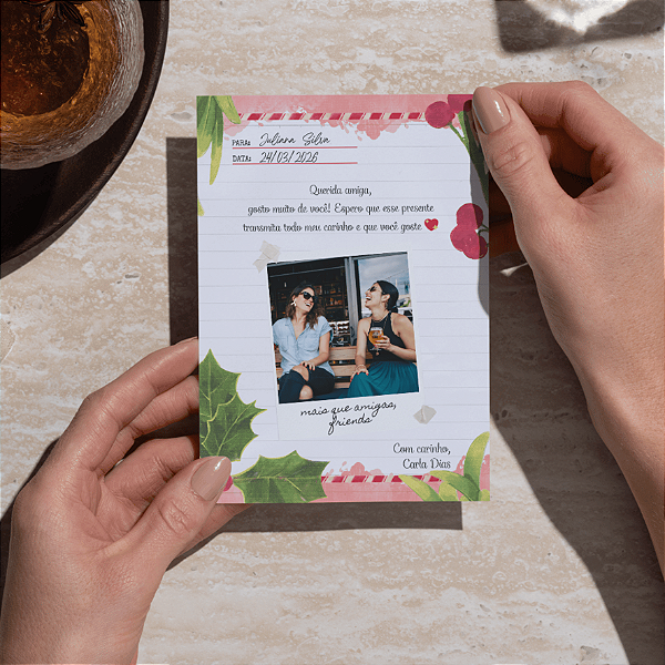 💌 ADICIONAL - Cartão Amizade 2 | Com Foto Personalizada