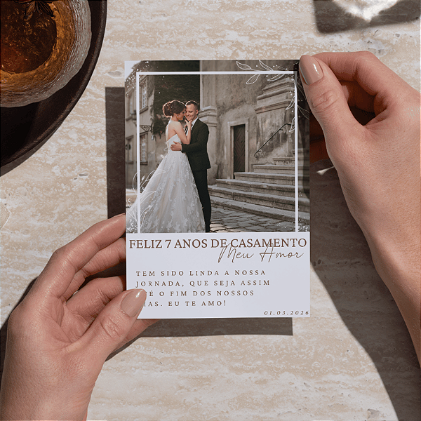 ❤️ ADICIONAL - Cartão De Casamento | Com Foto Personalizada