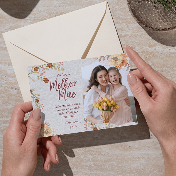 👩‍👧‍👦 ADICIONAL - Cartão Especial Para Mães | Com Foto Personalizada