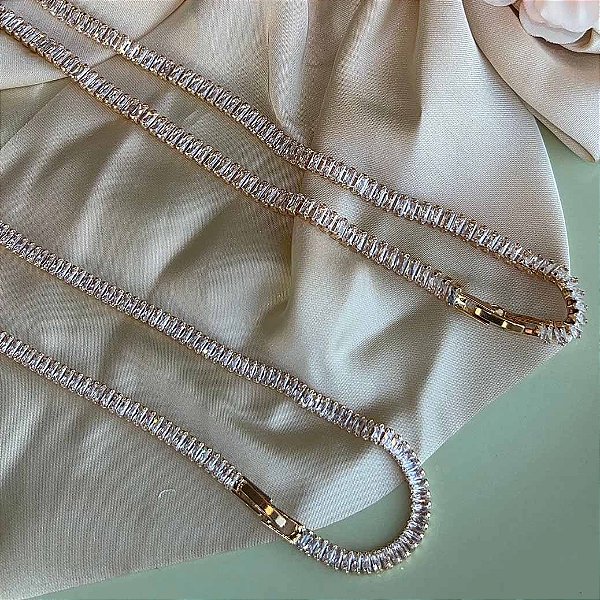 Colar Riviera Chocker Navetes