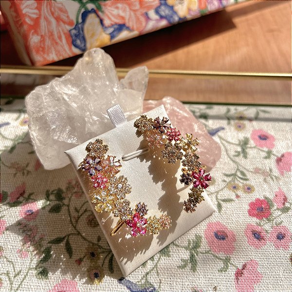 Brinco Ear Cuff Floral Athena