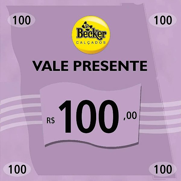 Vale Presente de R$100,00
