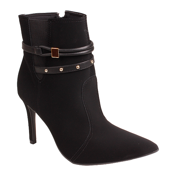 Bota Cano Baixo Scarpin Bico Fino Feminina Bebecê 6126115