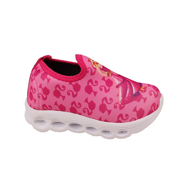 Tênis Menina Botinho Em 320 Barbie Led