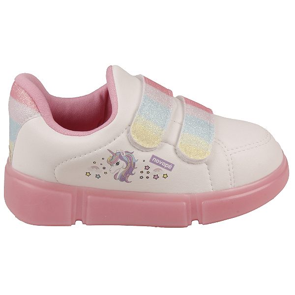 Tênis Menina Novopé 50001022 Unicornio Led Bb