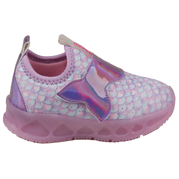 Tênis Menina Novopé 3000139 Sereia Led