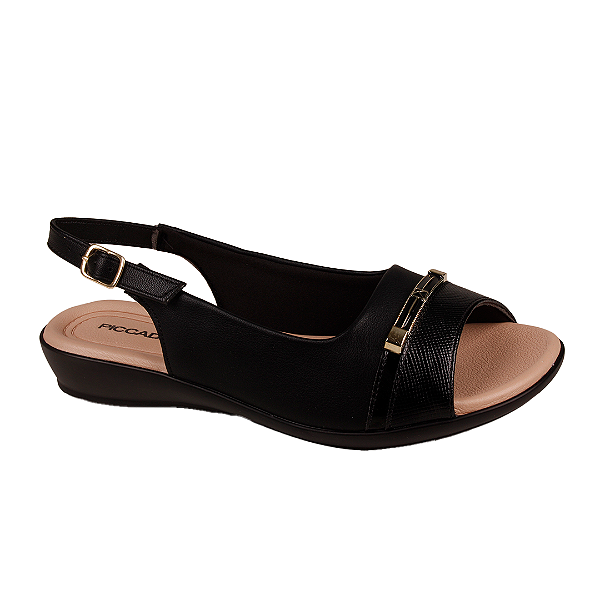 Sandália Slingback Feminino Salto Baixo Piccadilly 500380
