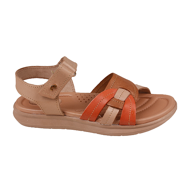 Sandália Feminina Flatform Couro Pegada 232804