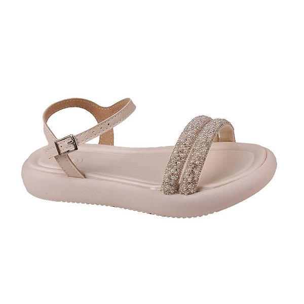 Sandália Flatform Infantil Menina Strass Molekinha 2359103