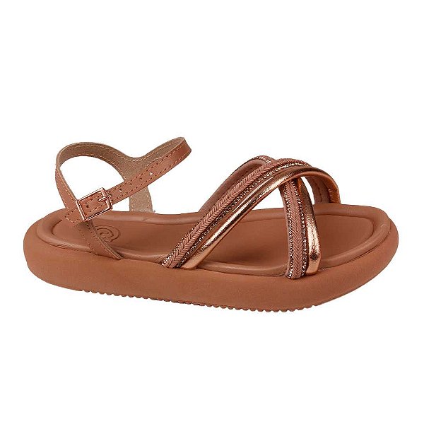 Sandália Flatform Strass Infantil Menina Molekinha 2359102