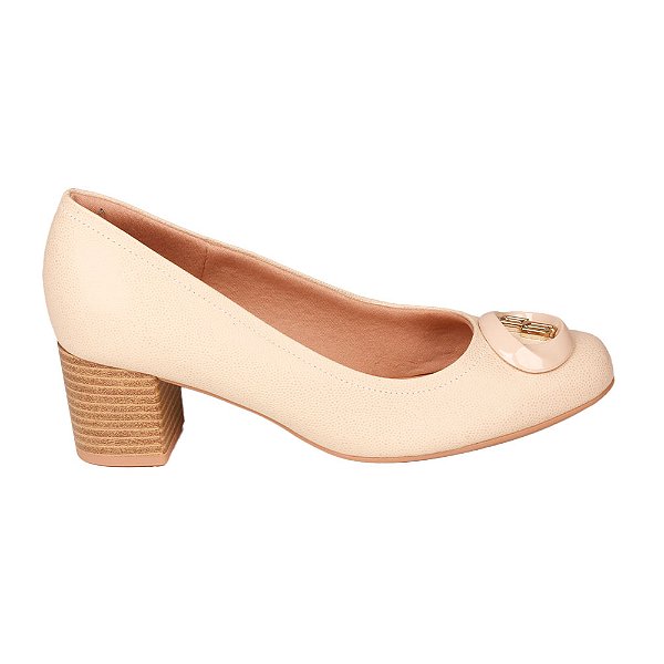 Sapato Scarpin Salto Baixo Trabalho Feminino Usaflex Ma0802