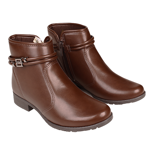 Bota Coturno Feminino Salto Baixo Cano Curto Dakota Da923