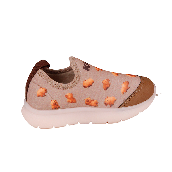 Tênis Menina Calce Fácil Casual Kidy 0201209 Capivara Led