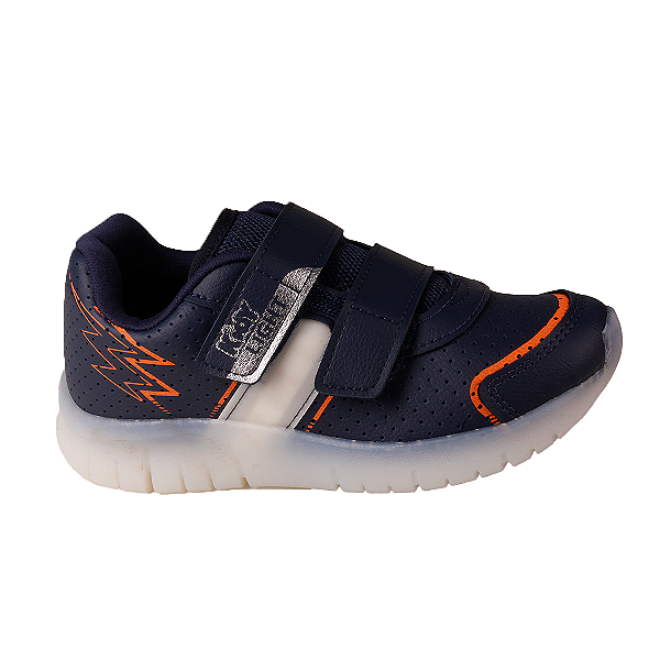 Tênis Menino Calce Fácil Confortável Casual Kidy 0350104 Led