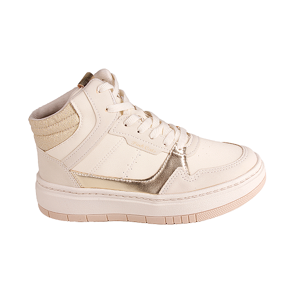 Tênis Cano Alto Brilhante Infantil Menina Pink Cats V5183