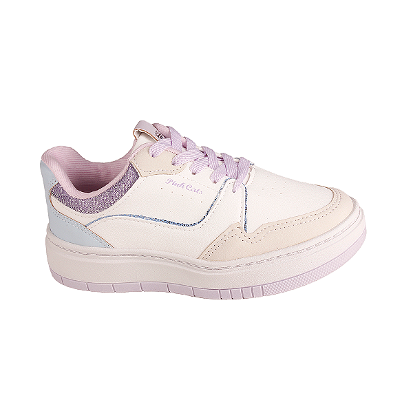 Tênis Casual Sola Alta Infantil Menina Pink Cats V5182