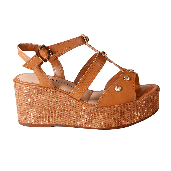 Sandália Anabela Feminino Anatômica Conforto Casual Dakota Y9541