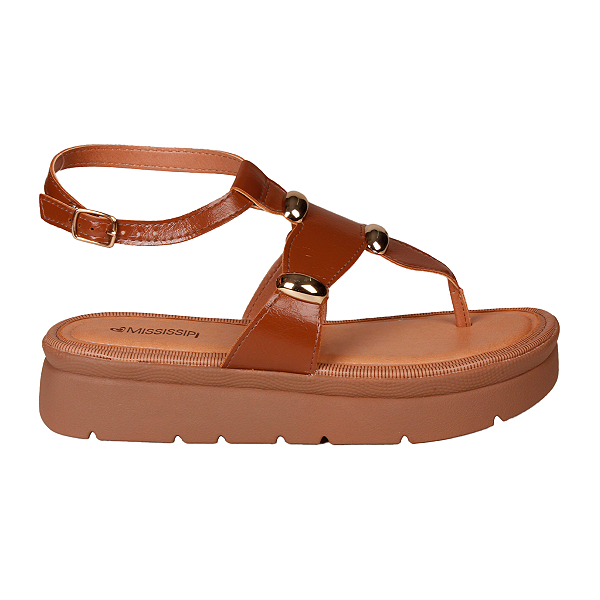 Sandália Flatform Casual Calce Fácil Feminino Mississipi Mf991 #Desconto