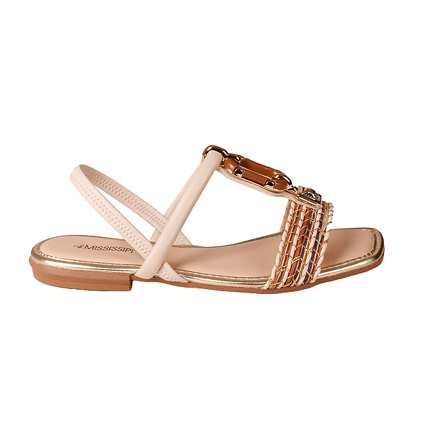 Sandália rasteira Casual Confortável Feminino Mississipi Mf302 #Desconto