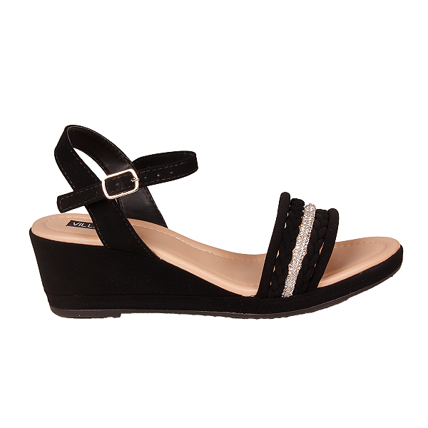 Sandália Salto Médio anabela Confortável Feminino Villarosa 403550203