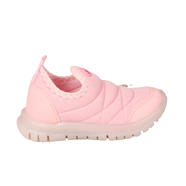 Tênis Casual Calce Fácil Confortável Infantil Menina Via Vip Vv 1502 Bb