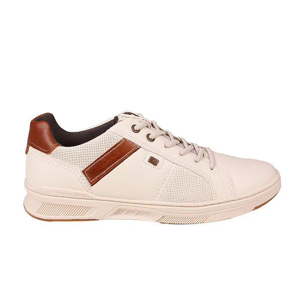 Sapatênis Masculino Couro Confortável Elástico Pegada 110605