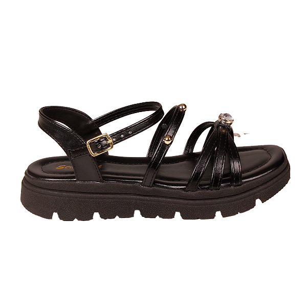 Sandália flatform Casual Calce Fácil Moda Menina Streetcal 025731