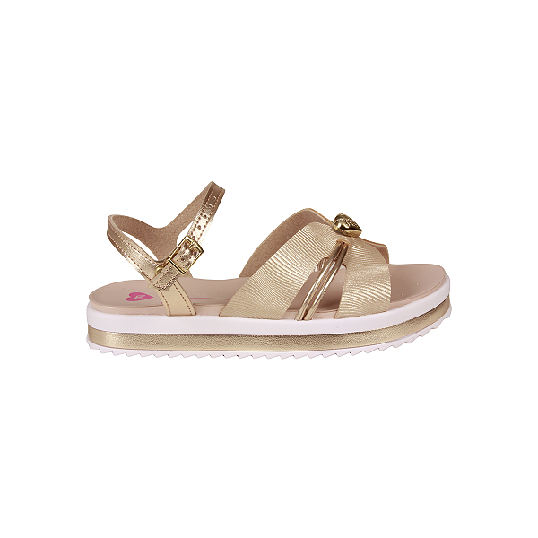 Sandália flatform Infantil Brilho Strass Menina Molekinha 23051574