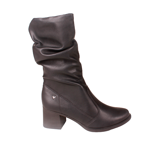 Bota Cano Médio Salto Bloco Confortável Feminina Mississipi J0831