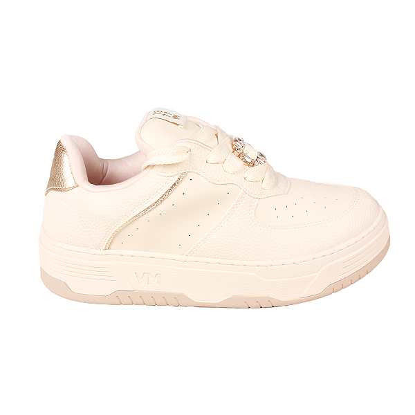 Tênis Casual Com Strass Conforto Street Feminino Via Marte 225008-07