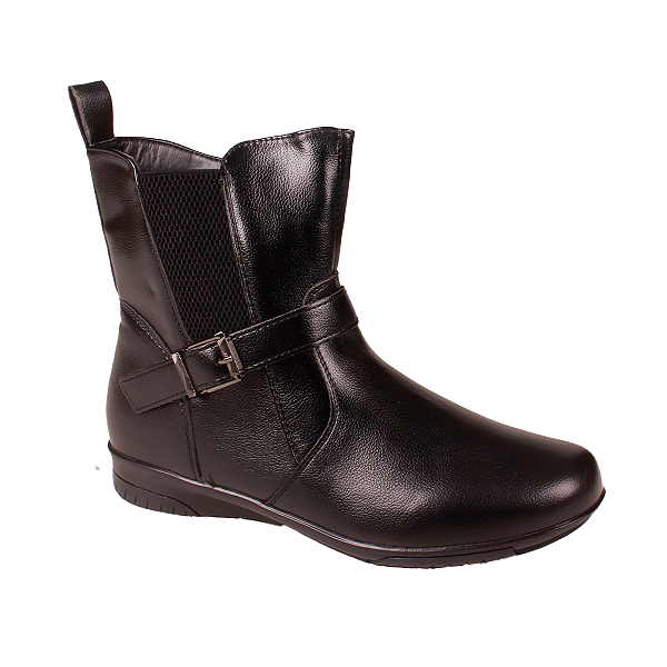 Bota Cano Baixo Confortável Curto Casual Feminina Moon City 71145