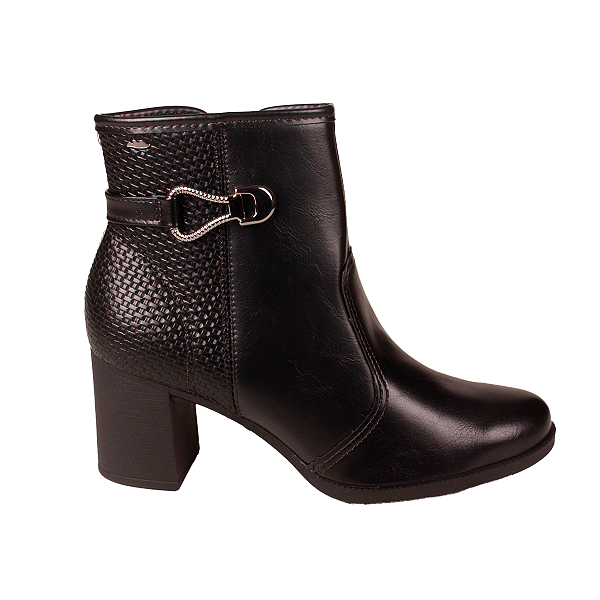 Bota Cano Baixo Curto Salto Alto Confortável Feminino Dakota D2193