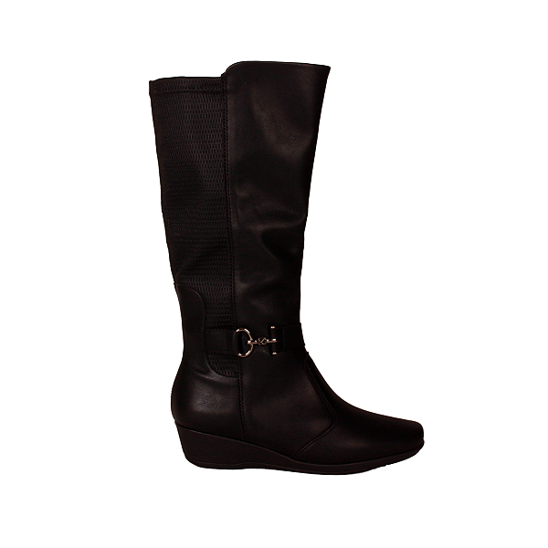 Bota Cano Longo Salto Anabela 4cm Ivone Feminino Piccadilly 143251