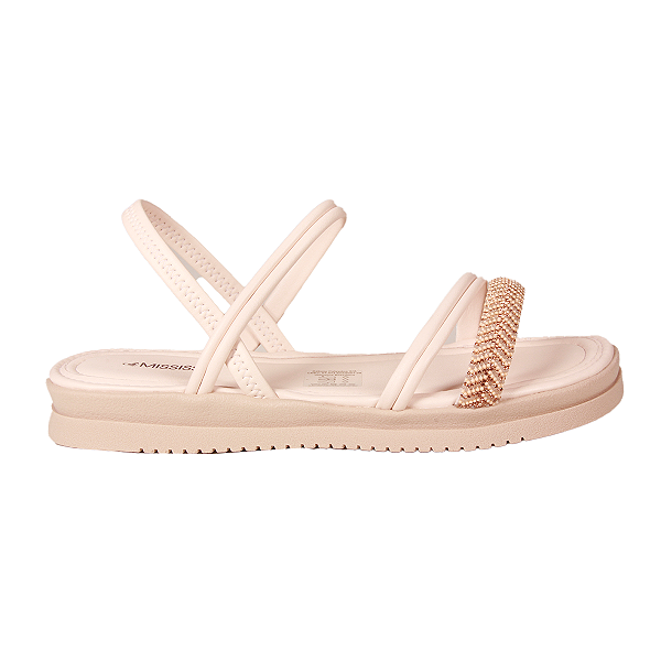 Sandália flatform Casual Verão Pedraria Feminino Mississipi Mf037
