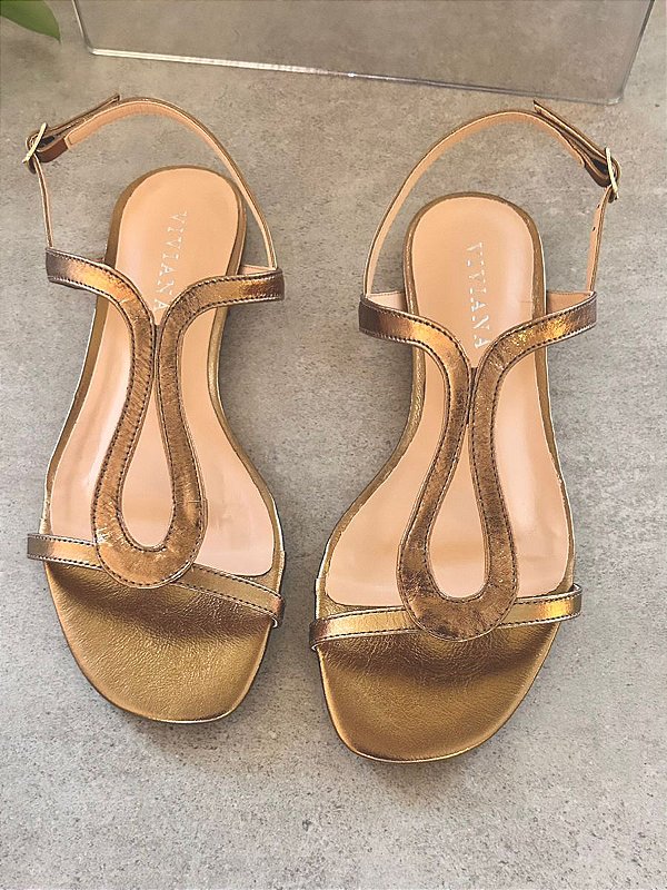 Rasteira Bronze LEAH
