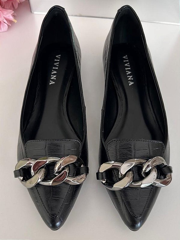 Sapatilha Croco Preto Ayla