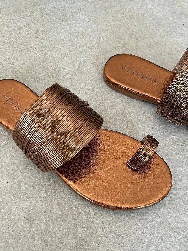 Rasteira Misha Bronze