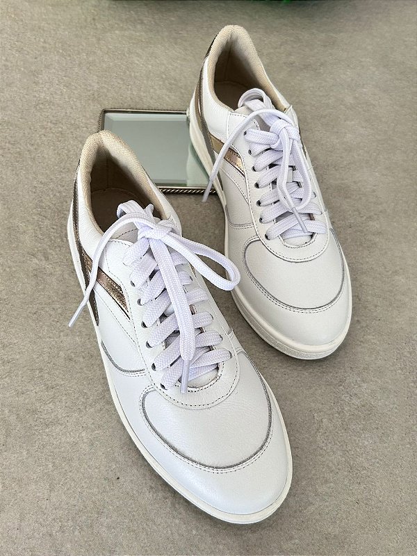 Hyper Tênis Branco e Ouro