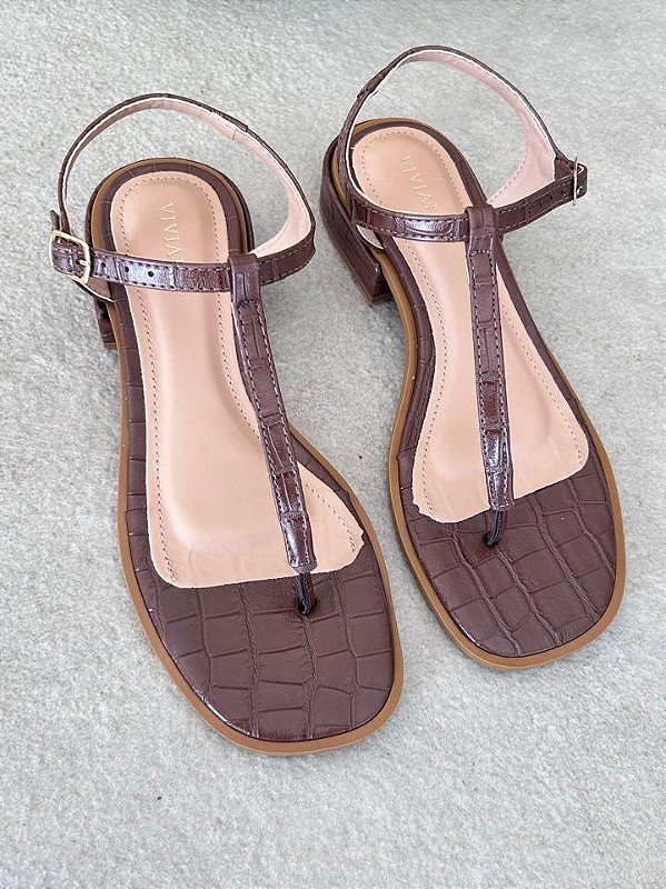 Sandália Ciccy Croco Terra