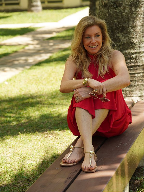 Rasteira Fran Ouro Light